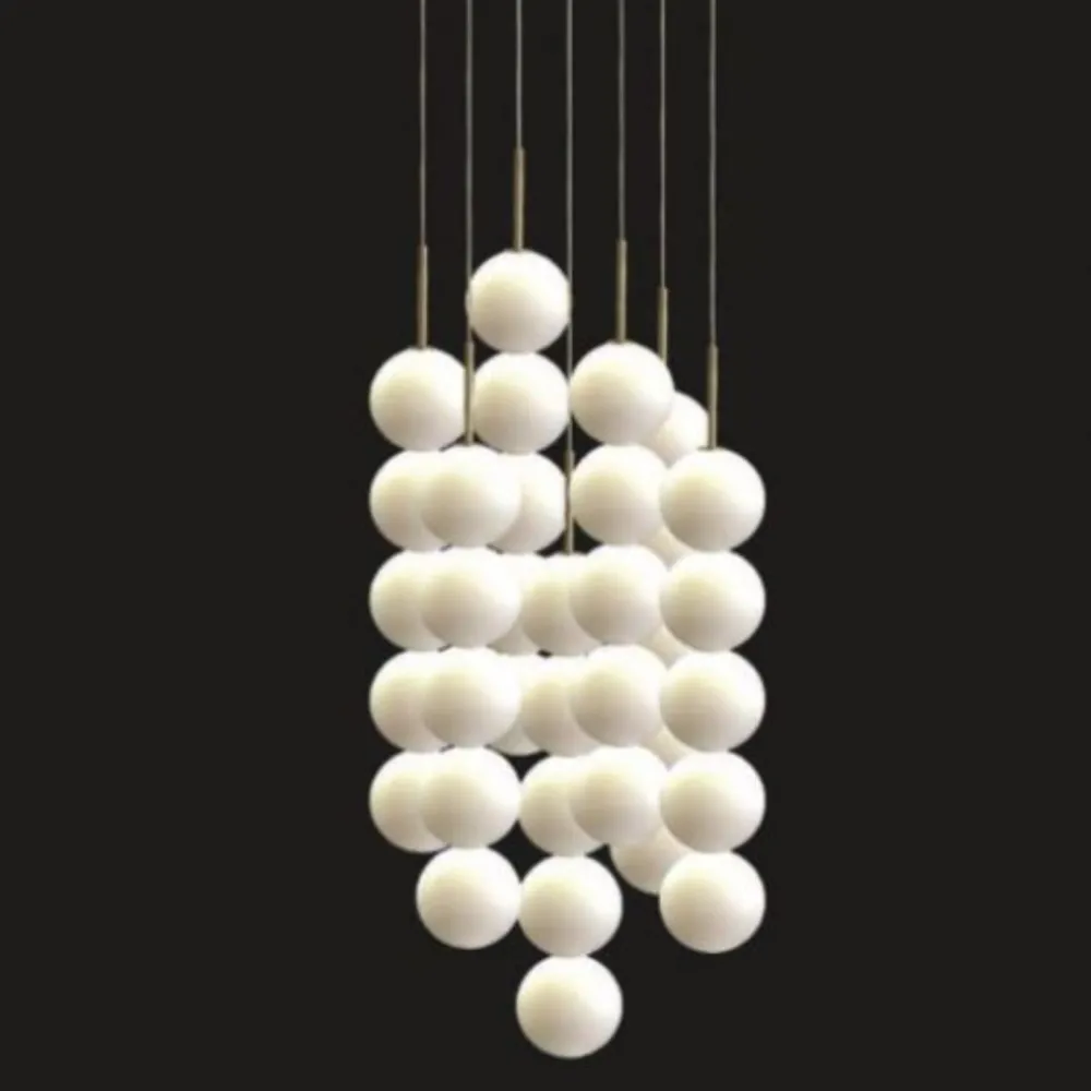 Terzani Suspensions>Abacus 7 - 55cm Suspensions LED Blanc