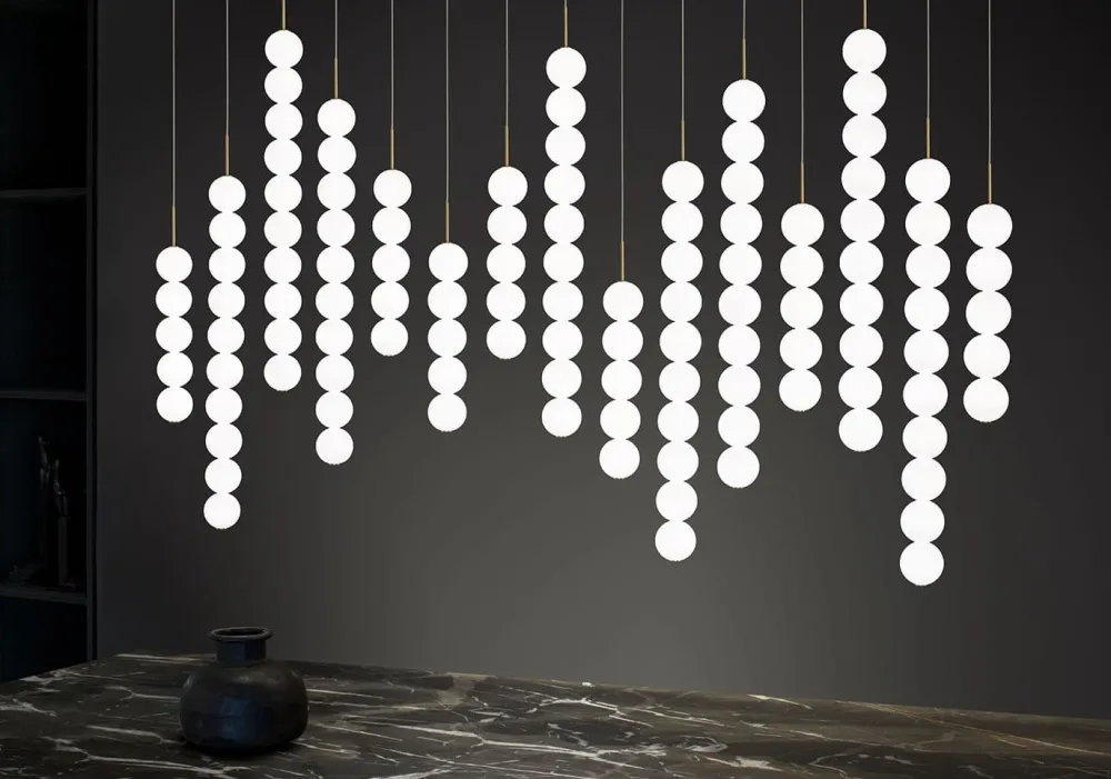 Terzani Suspensions>Abacus linéaire 175cm Suspensions LED Blanc