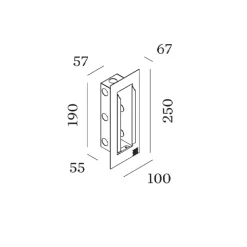 Wever u0026 Ducré Accessoires>Accessoires Boîtier en Retrait rectangulaire avec kit de plâtre