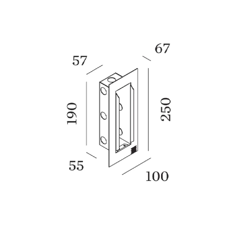Wever u0026 Ducré Accessoires>Accessoires Boîtier en Retrait rectangulaire avec kit de plâtre