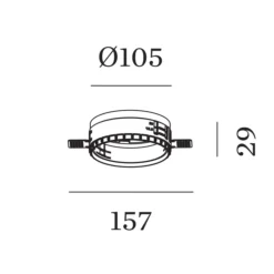 Wever u0026 Ducré Accessoires>Accessoires Kit de plâtre pour Spots Deep Adjust Trimless
