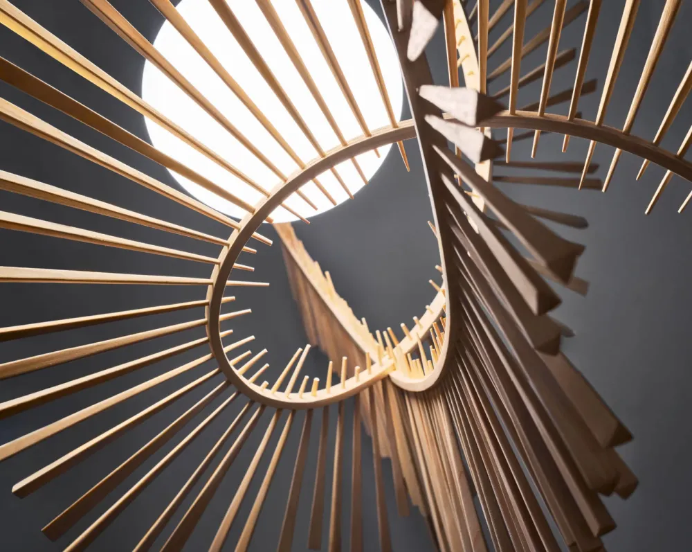 Arturo Alvarez Suspensions>Aimei Suspensions LED Bois clair