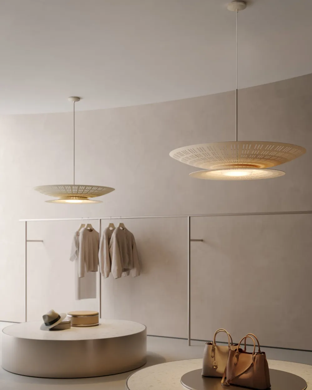 Contardi Suspensions>Air Small Suspensions LED Crème