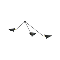 Serge Mouille Plafonniers>Araignée 3 bras fixes Plafonniers Noir
