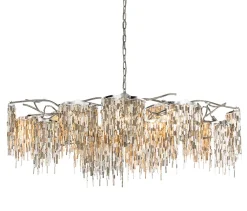 Brand Van Egmond Lustres|Suspensions>Arthur ovale 140cm Suspensions Argent