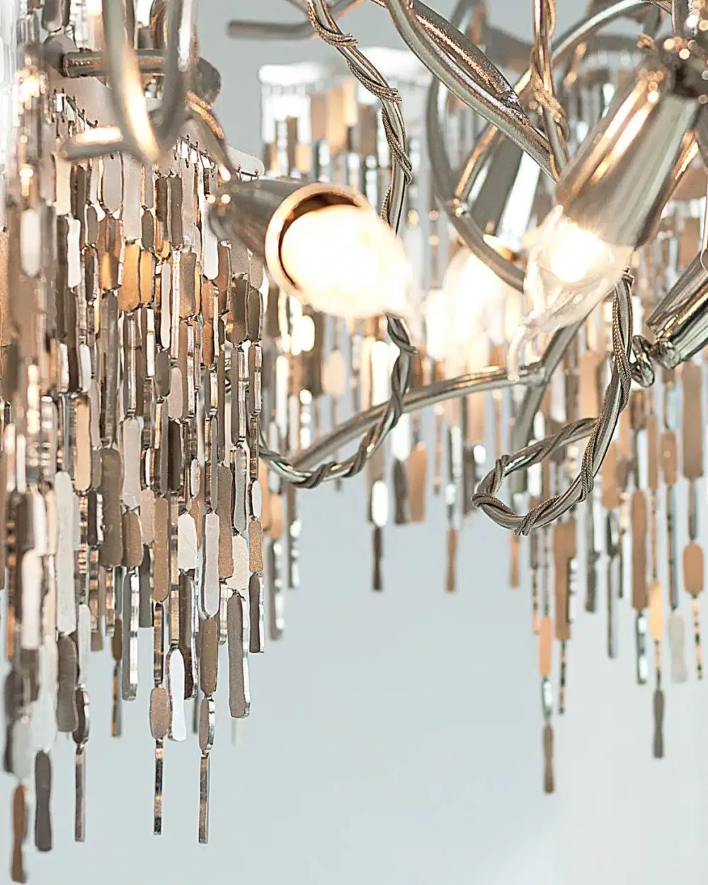 Brand Van Egmond Lustres|Suspensions>Arthur ovale 140cm Suspensions Argent