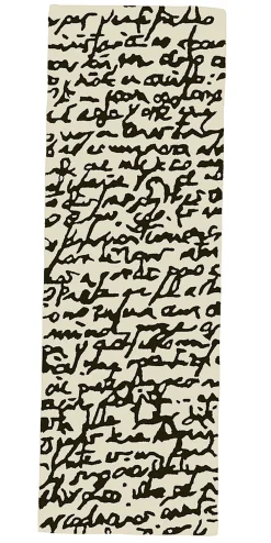 Nanimarquina Tapis>Black on White Manuscrit Runner Tapis Noir-Blanc