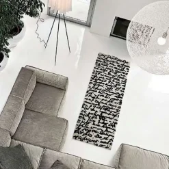 Nanimarquina Tapis>Black on White Manuscrit Runner Tapis Noir-Blanc
