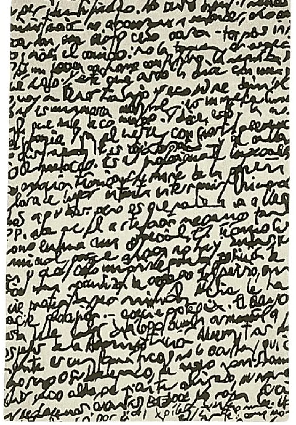 Nanimarquina Tapis>Black on White Manuscrit Tapis Noir-Blanc