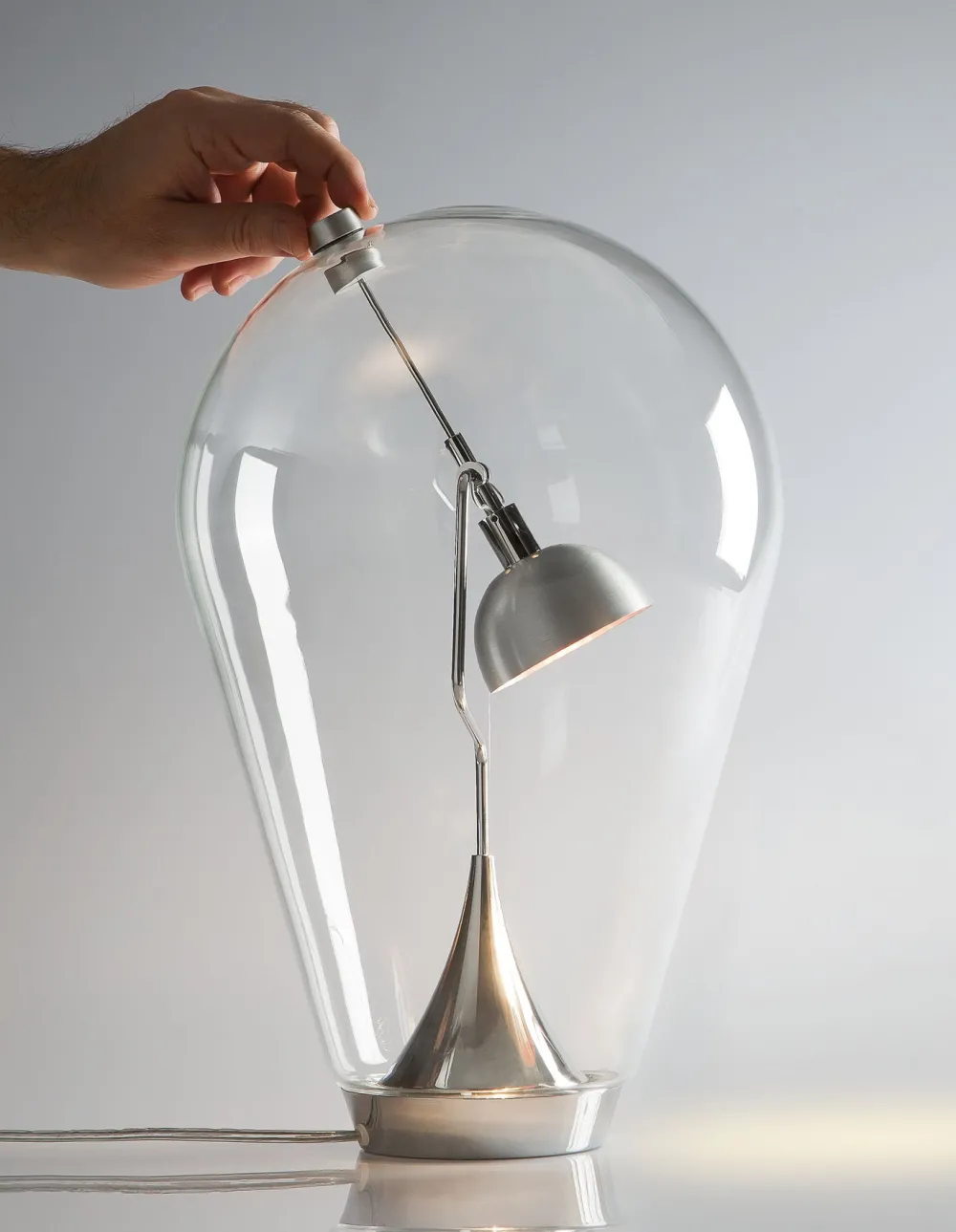 Lodes Lampes À Poser|Lampes À Poser>Blow Lampes à poser LED Chrome Verre transparent