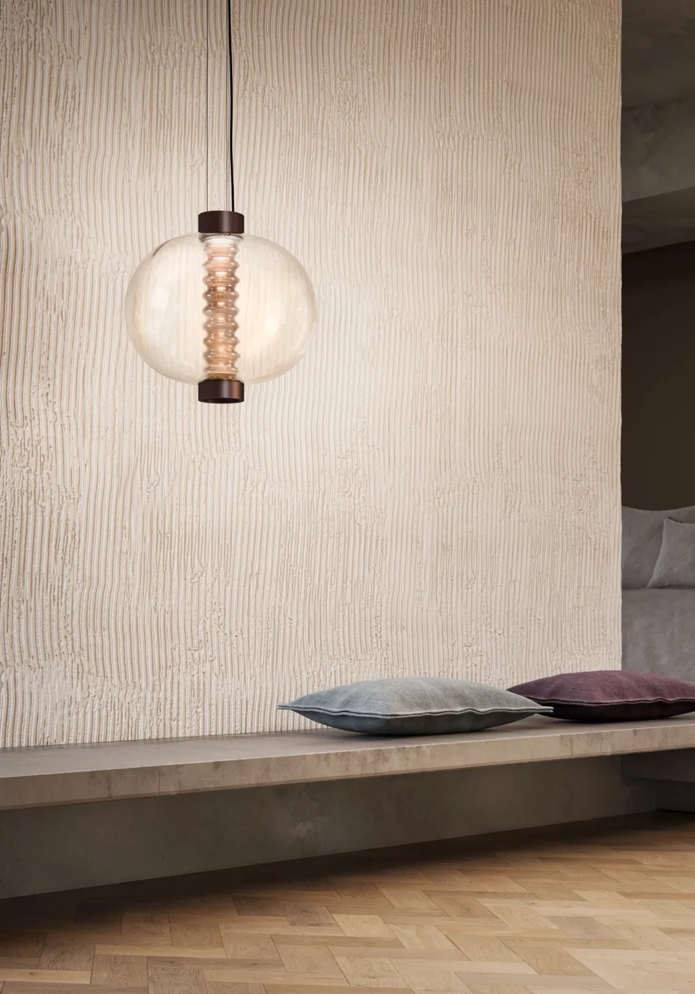 KDLN Suspensions>Bolha Suspensions LED Transparent-Ambré