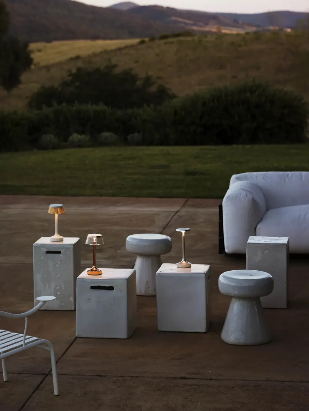 Flos Lampes Nomades|Lampes À Poser>Bon Jour unplugged blanc Baladeuses et nomades LED