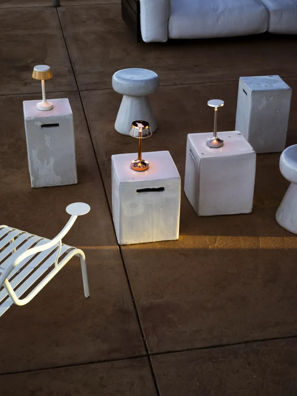 Flos Lampes Nomades|Lampes À Poser>Bon Jour unplugged chrome mat Baladeuses et nomades LED