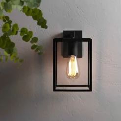 Astro Lighting Appliques>Box Lantern 270 Appliques Outdoor Noir