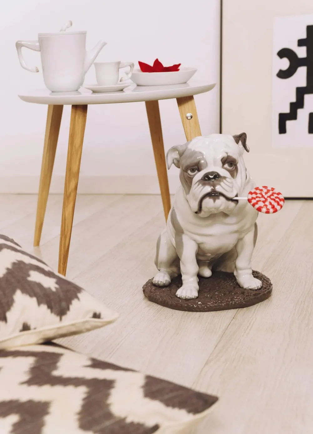 Lladro Enfant|Figurines>Bulldog Figurines Blanc