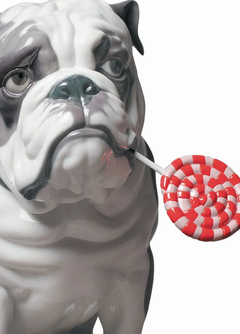 Lladro Enfant|Figurines>Bulldog Figurines Blanc