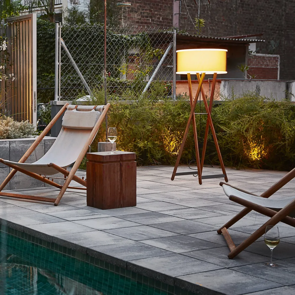 Marset Lampadaires|Lampadaires>Cala Outdoor Lampadaires Iroko Marron