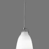 Fritz Hansen Suspensions>Caravaggio PO Suspensions LED Verre opale-Cordon gris argenté