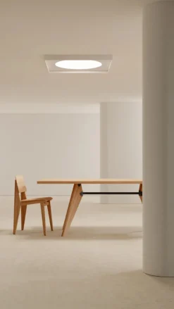 Luceplan Plafonniers|Appliques>Cassette 90x90cm Appliques Plafonniers LED Blanc mat