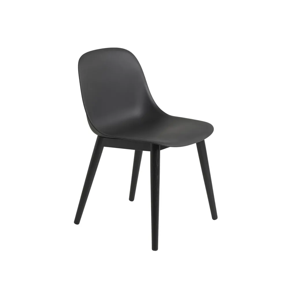 Muuto Chaises|Bureau>Chaise Fiber Side Base Bois