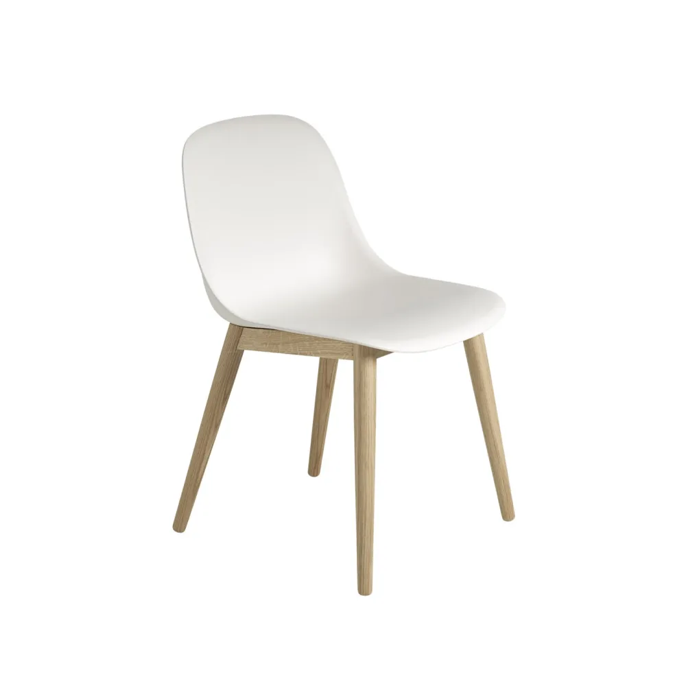 Muuto Chaises|Bureau>Chaise Fiber Side Base Bois