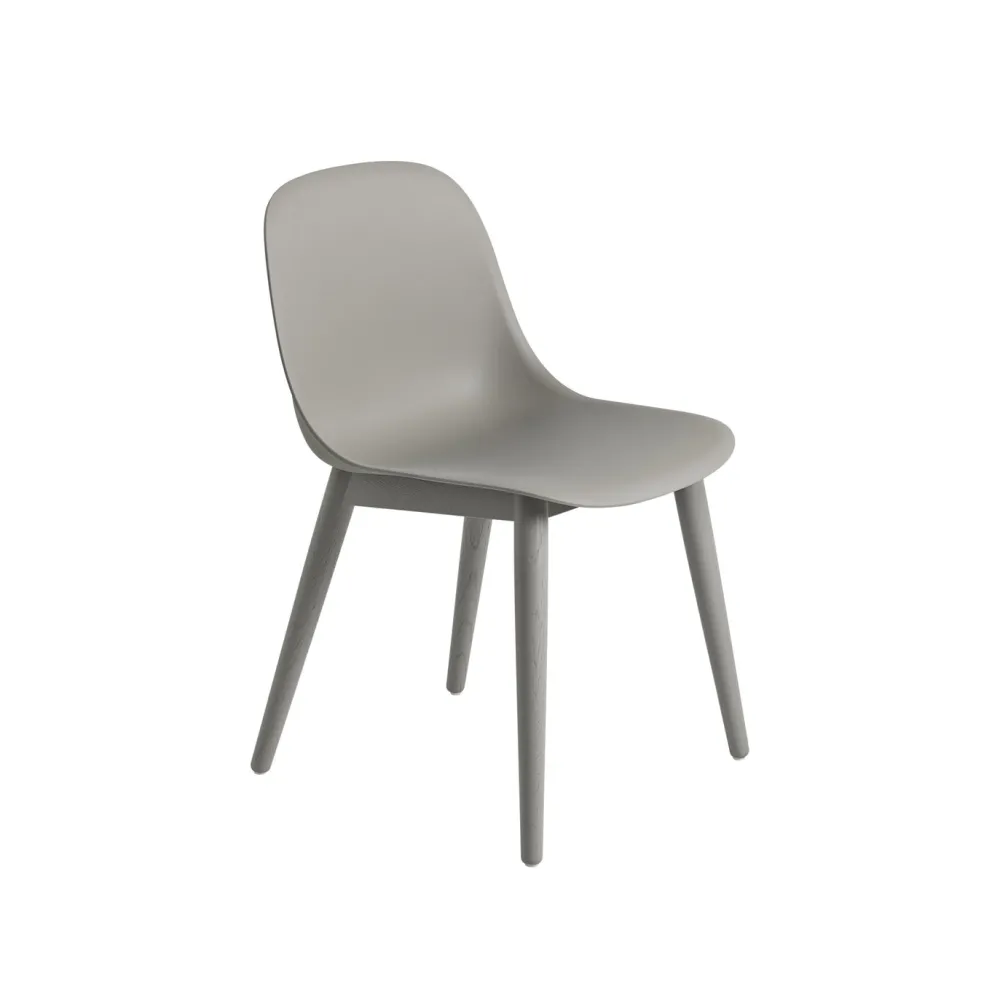 Muuto Chaises|Bureau>Chaise Fiber Side Base Bois
