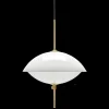 Fritz Hansen Suspensions>Clam Ø44cm Suspensions Verre opale-Laiton
