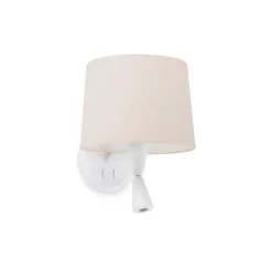 Faro Appliques>Conga avec lecteur LED Appliques Blanc, Beige