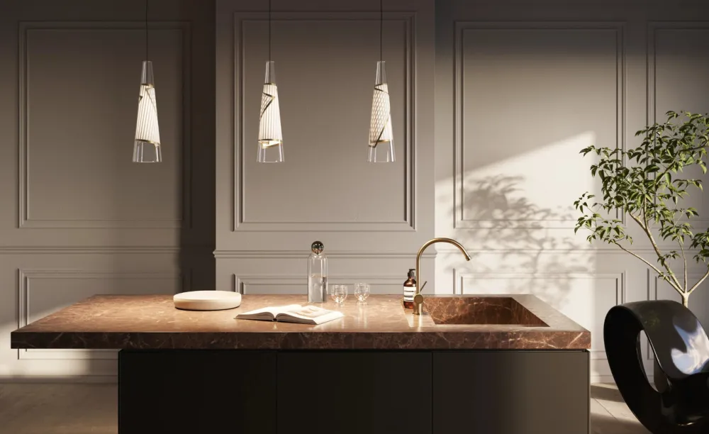 Lodes Suspensions|Suspensions>Cono Di Luce Suspensions Small Doré