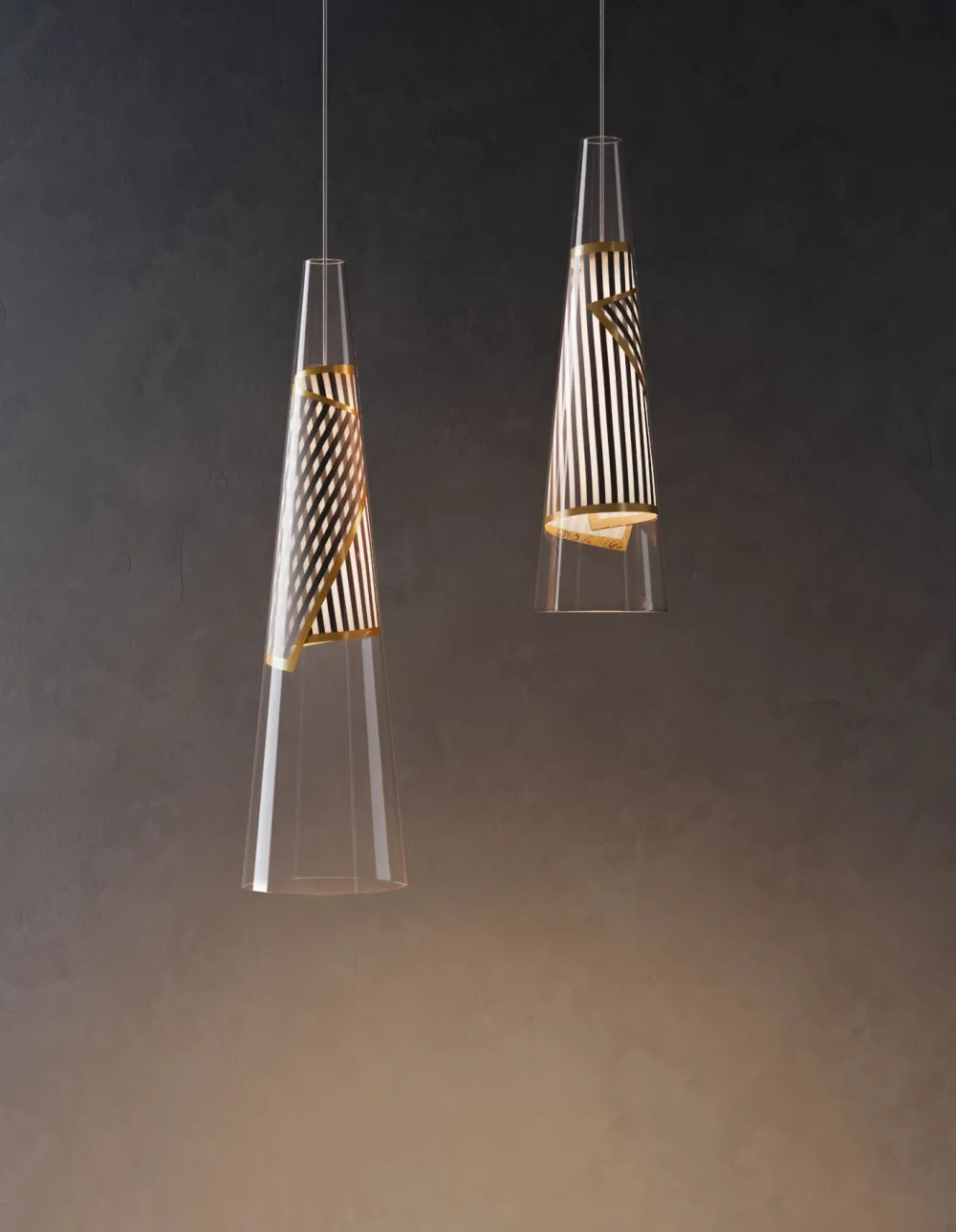 Lodes Suspensions|Suspensions>Cono Di Luce Suspensions Small Doré