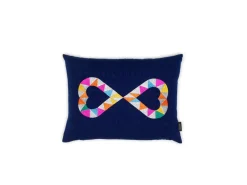 Vitra Enfant|Coussins Et Plaids>Coussin Embroidered Double Heart 2 Bleu