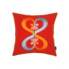 Vitra Enfant|Coussins Et Plaids>Coussin Embroidered Double Heart Rouge