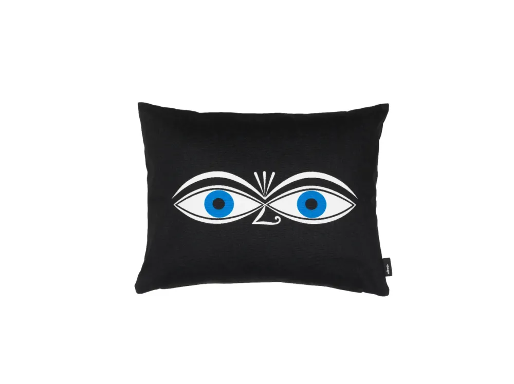Vitra Coussins Et Plaids>Coussin Graphic Print Eyes Noir