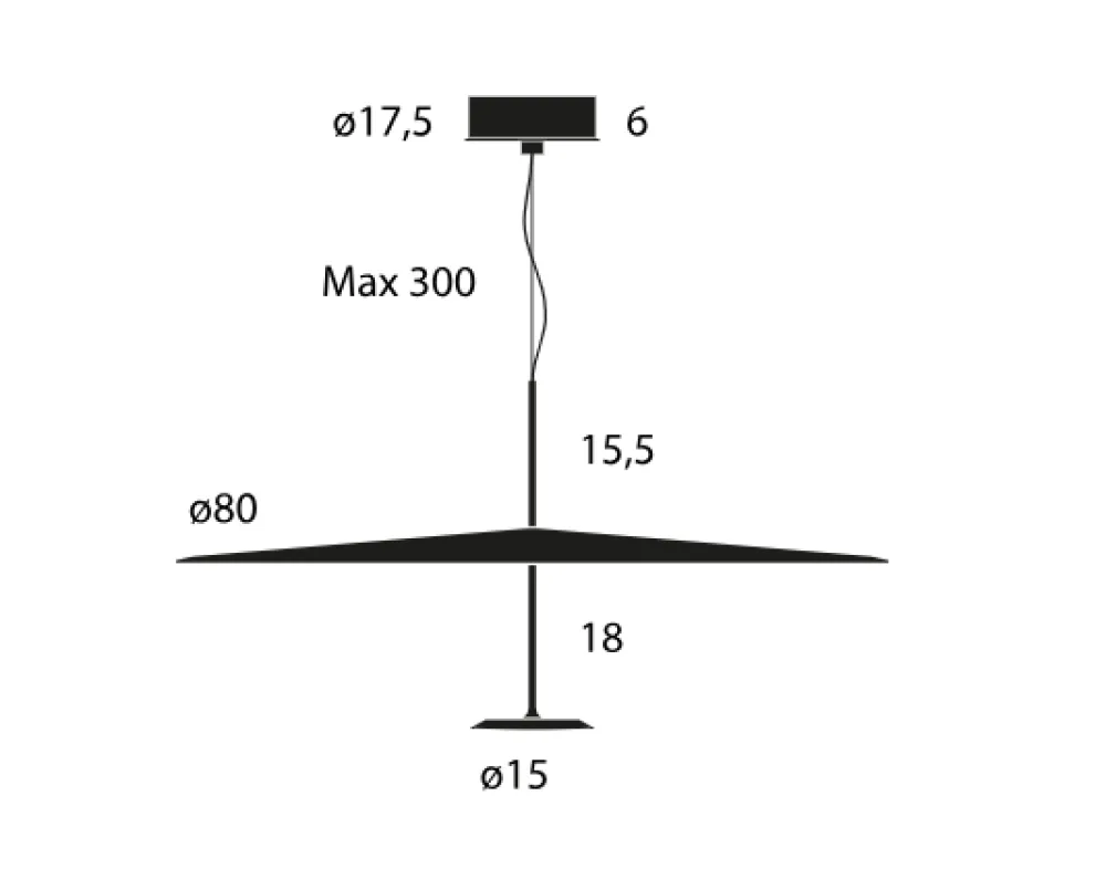 Lumina Suspensions>Dot 80cm Suspensions LED Noir