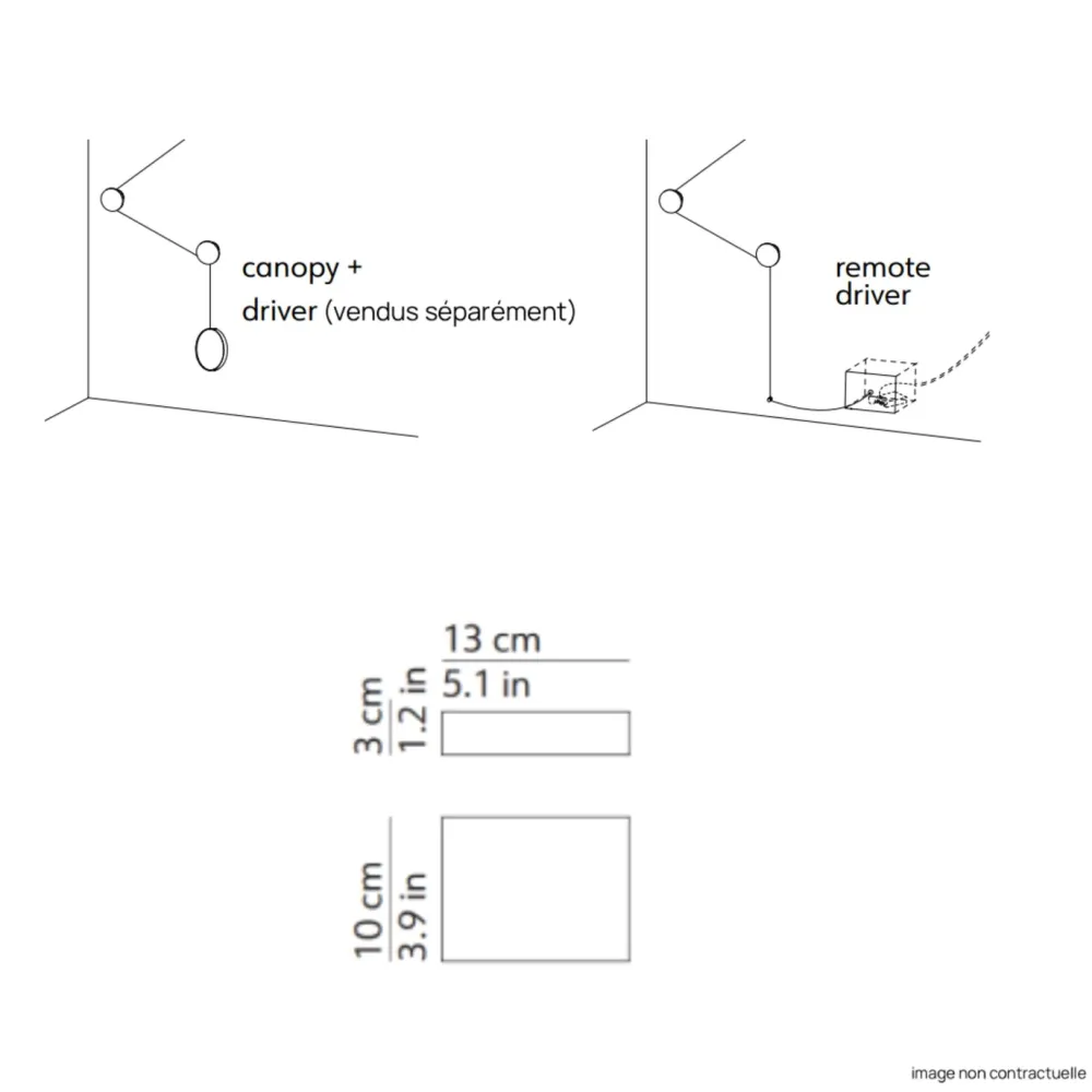 KDLN Accessoires>Driver dim. 1-10V ou push (220-240V) pour Applique Azou