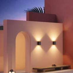 Modular Appliques>Duell Outdoor Appliques LED Noir-Or anodisé