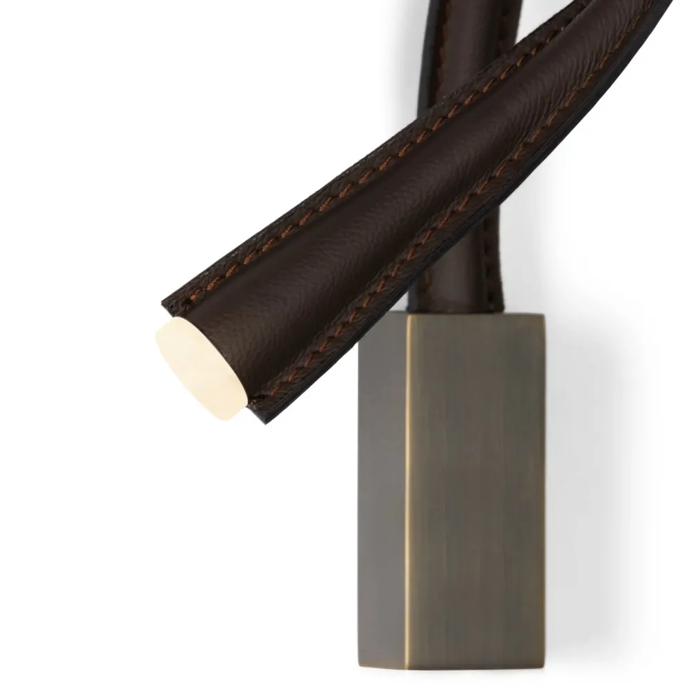 Contardi Liseuses|Liseuses>Flexiled 60cm Cuir base Bronze sans interrupteur Appliques LED