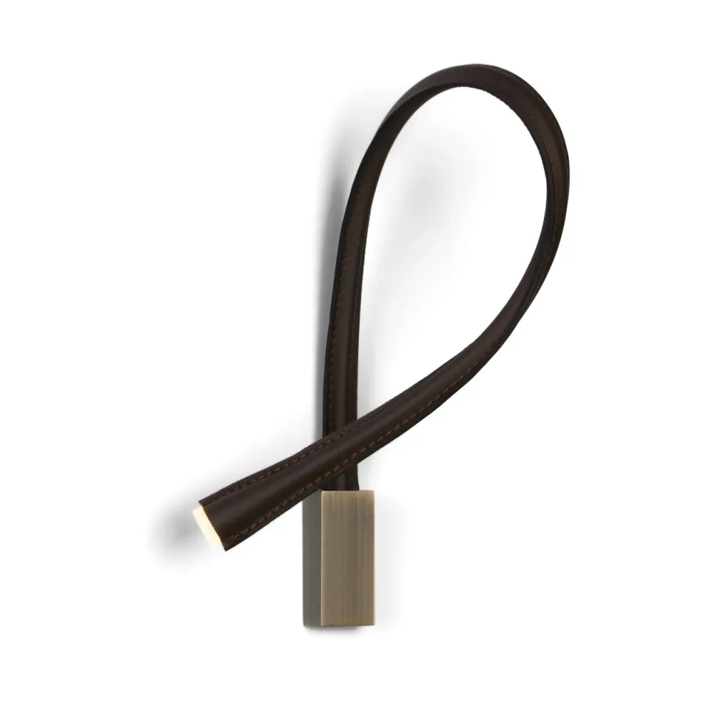 Contardi Liseuses|Appliques>Flexiled 90cm Cuir base Bronze sans interrupteur Appliques LED