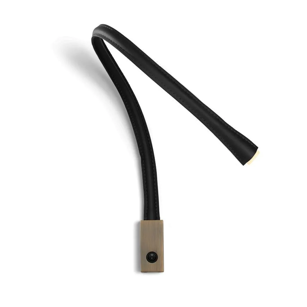 Contardi Liseuses|Appliques>Flexiled 90cm Cuir base Bronze avec interrupteur Appliques LED