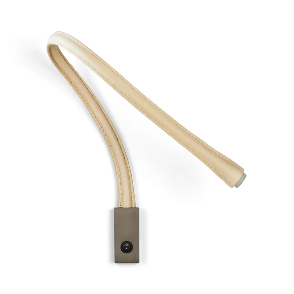 Contardi Liseuses|Appliques>Flexiled 90cm Cuir base Bronze avec interrupteur Appliques LED