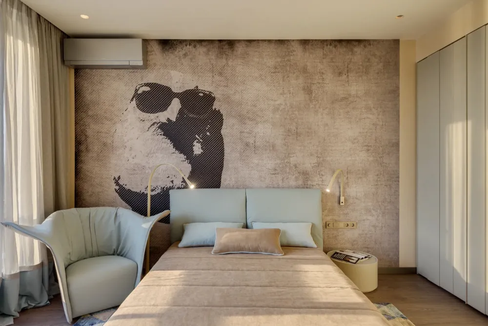 Contardi Liseuses|Appliques>Flexiled 60cm Cuir base Nickel avec interrupteur Appliques LED