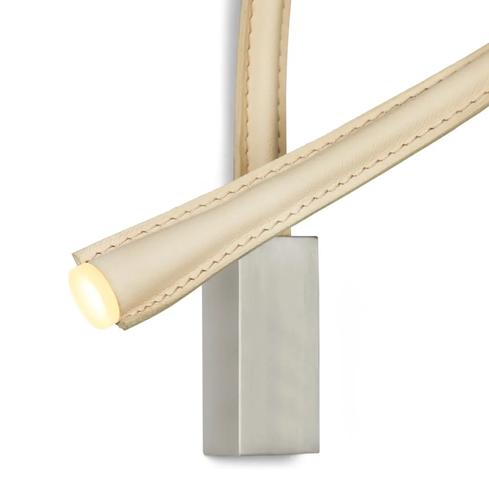 Contardi Liseuses|Appliques>Flexiled 90cm Cuir base Nickel sans interrupteur Appliques LED