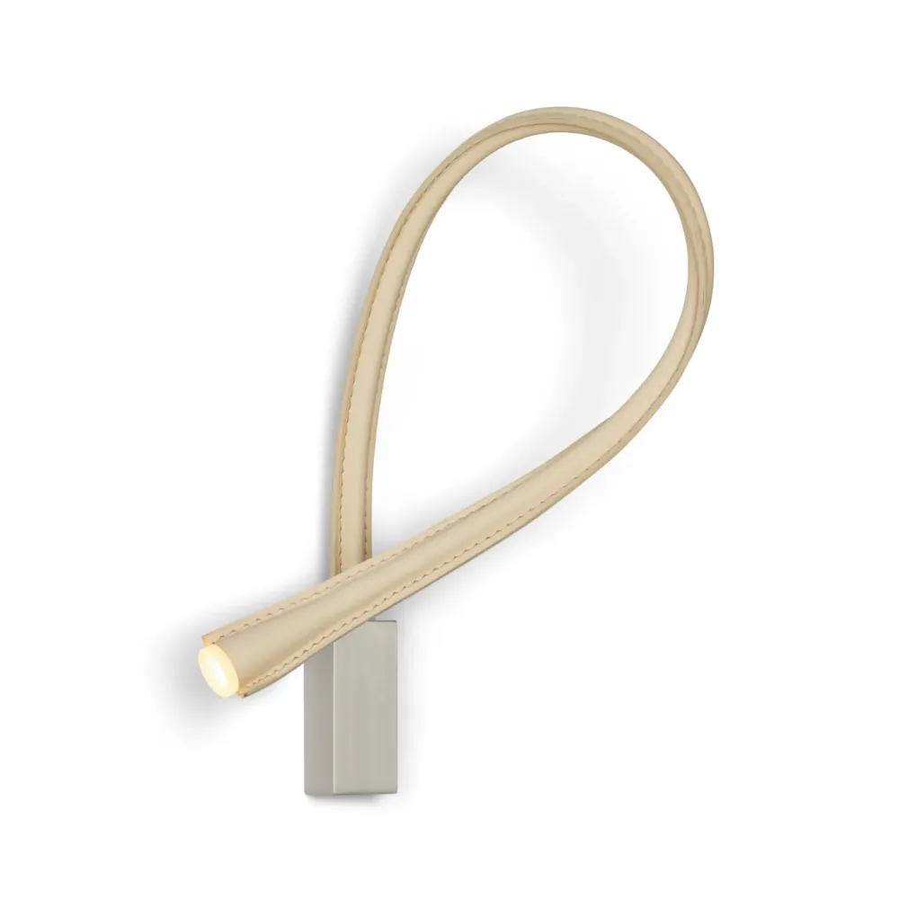 Contardi Liseuses|Appliques>Flexiled 90cm Cuir base Nickel sans interrupteur Appliques LED