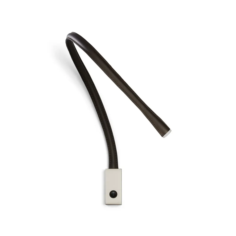 Contardi Liseuses|Appliques>Flexiled 90cm Cuir base Nickel avec interrupteur Appliques LED