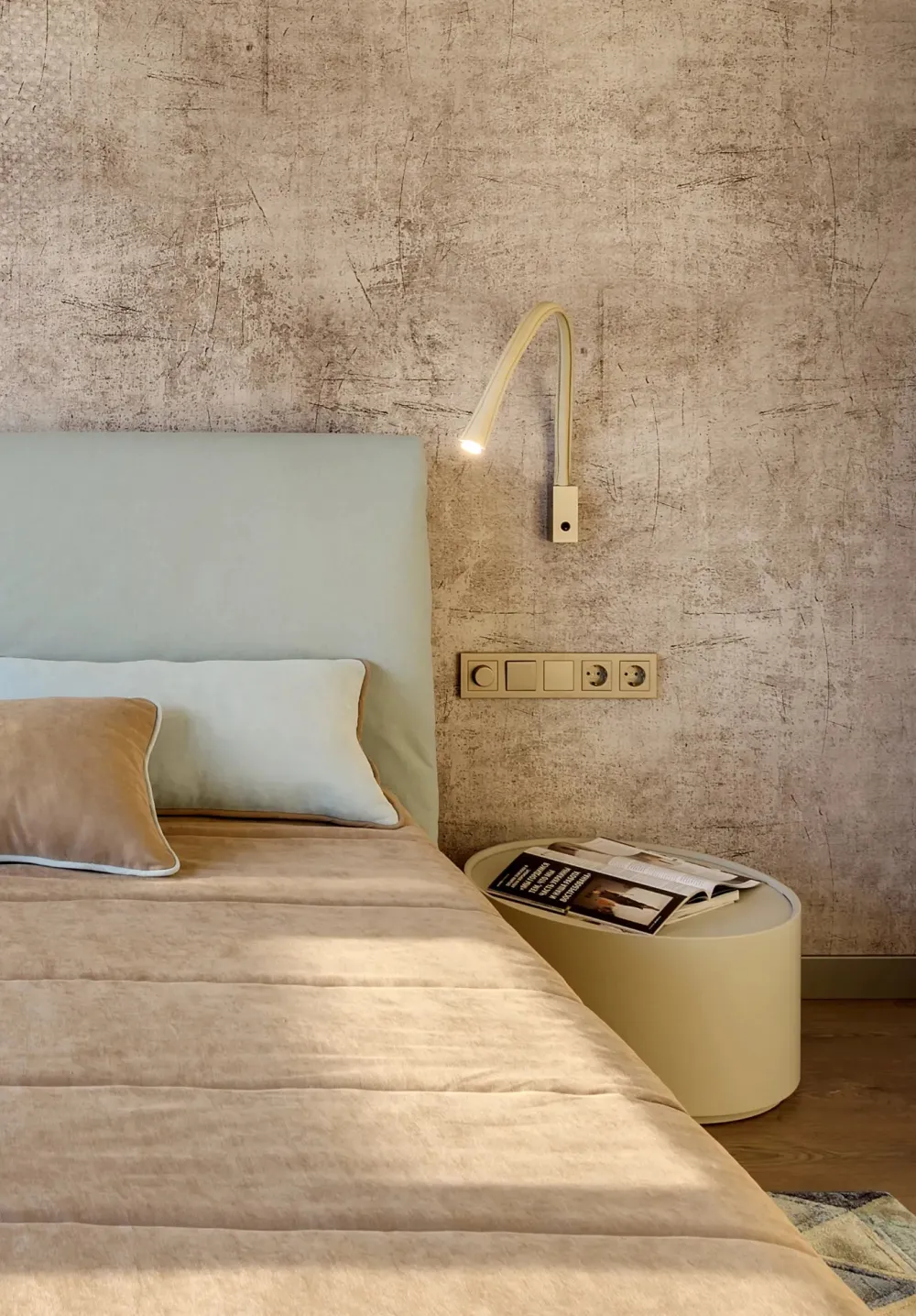 Contardi Liseuses|Appliques>Flexiled 90cm Cuir base Nickel avec interrupteur Appliques LED