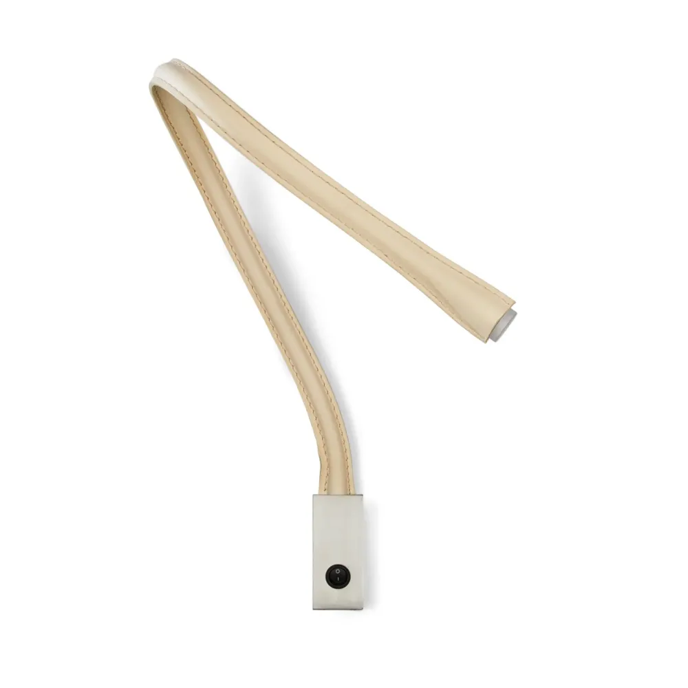 Contardi Liseuses|Appliques>Flexiled 90cm Cuir base Nickel avec interrupteur Appliques LED