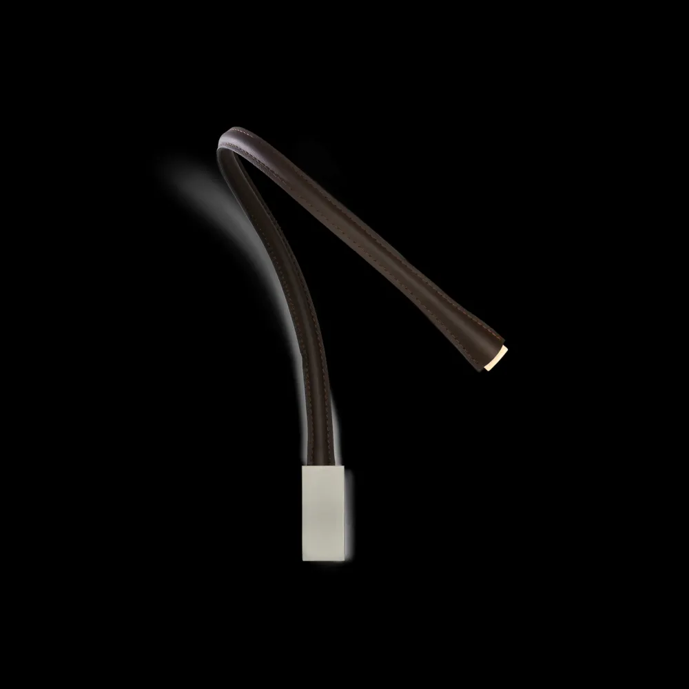 Contardi Liseuses|Appliques>Flexiled 60cm Cuir base Nickel sans interrupteur Appliques LED