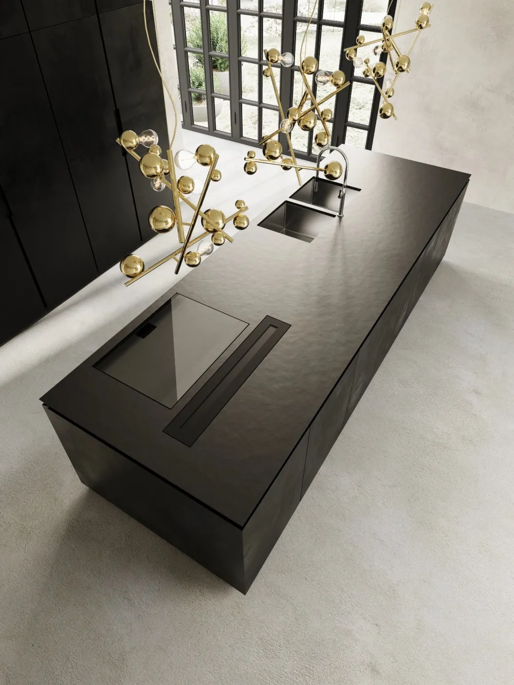 Brand Van Egmond Lustres|Suspensions>Galaxy Lustres Rond Ø90cm Laiton