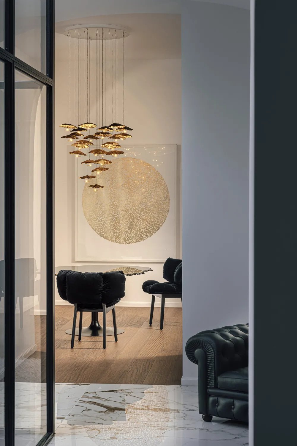 Catellani u0026 Smith Suspensions>Gold Moon Chandelier Suspensions Doré