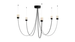 Moooi Lustres|Suspensions>Gravity Chandelier 5 Lustres LED Noir